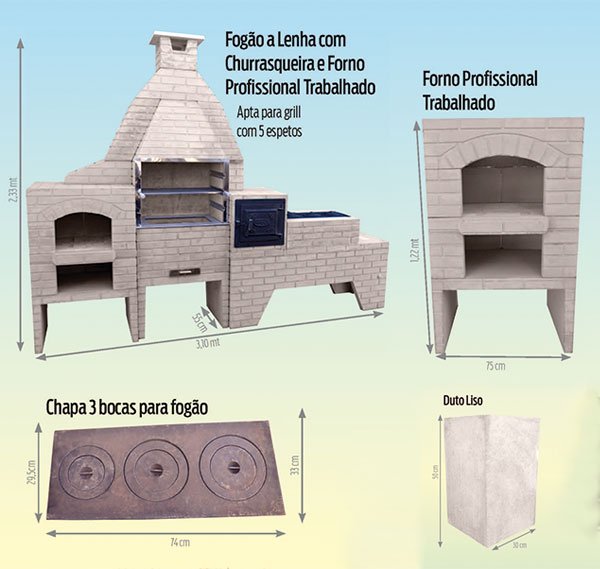 Modelo Churrasqueira de Concreto - Concrenorte